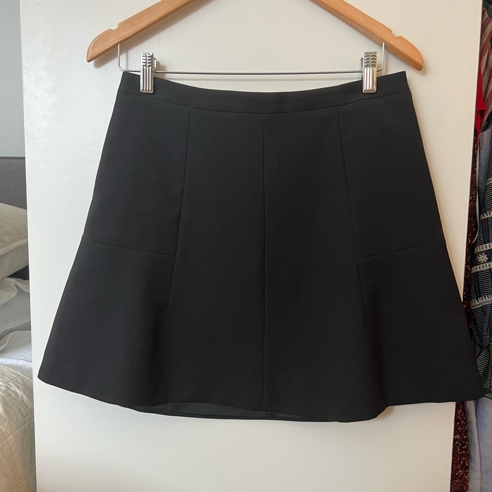 J. Crew black fully lined fit and flare skirt size 4